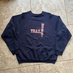 Large‎ 80s West Trails Discus Athletic Crewneck Sweatshirt